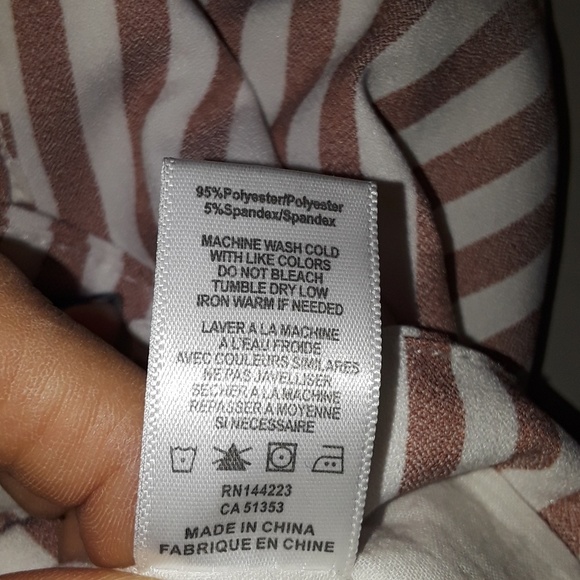 Bishop + Young striped button down crop top - Picture 7 of 8